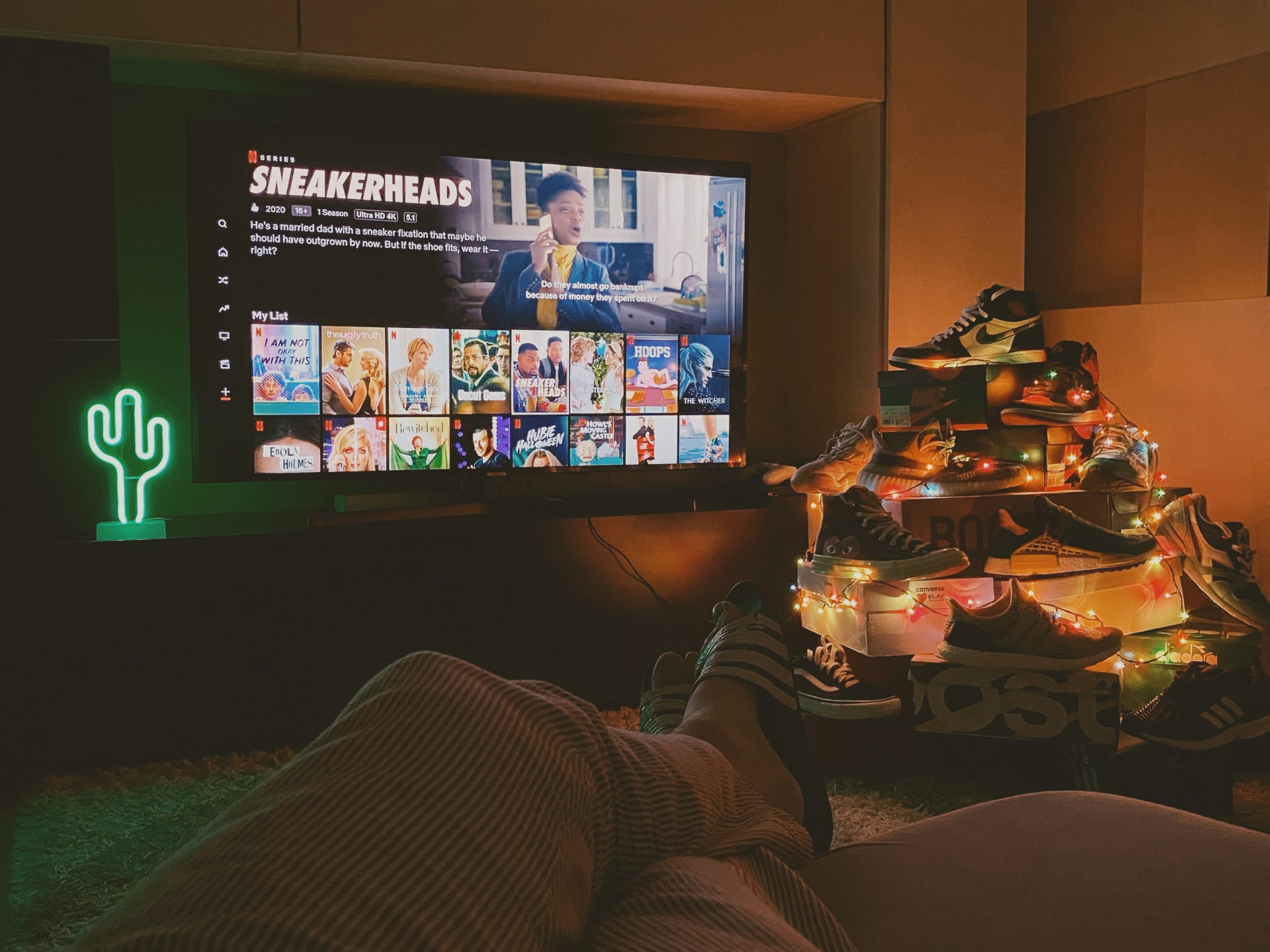 tv and sneakers